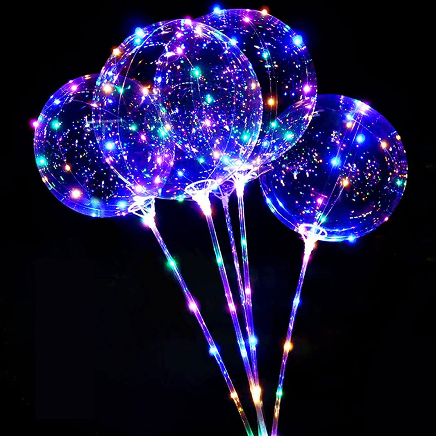 Transparent LED Glow Bobo Balloons
