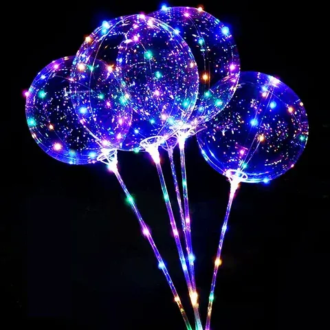 Transparent LED Glow Bobo Balloons