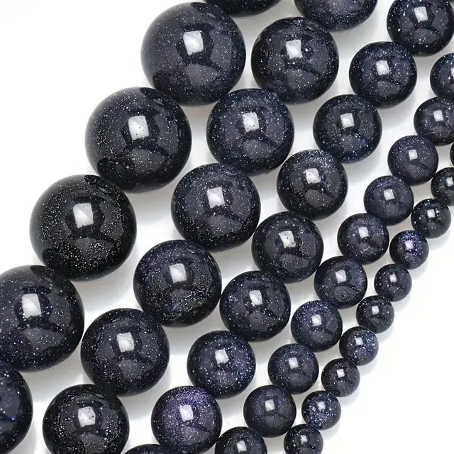Natural Sandstone Beads Gold Blue Green 3