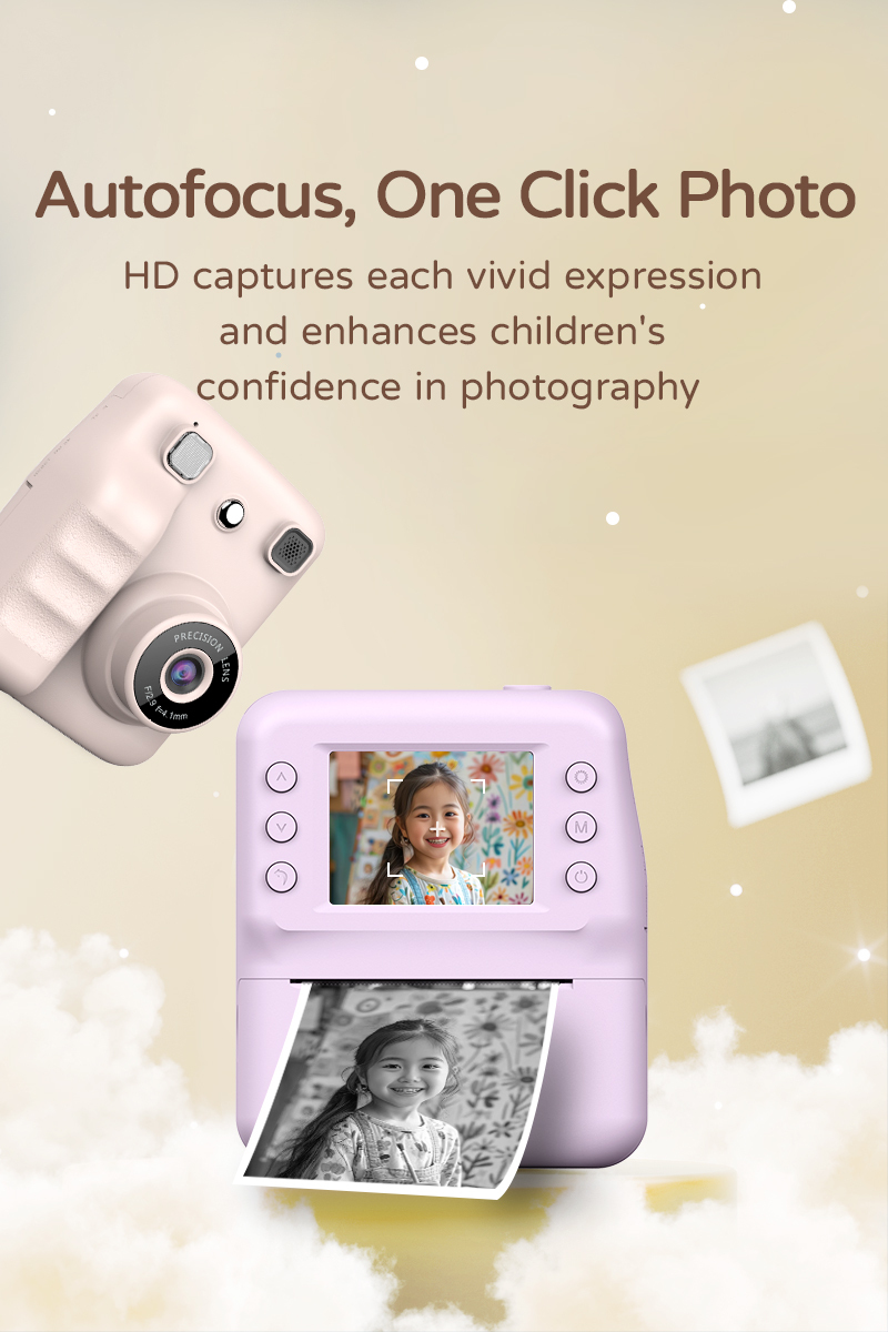 Kids Instant Print Camera with Color Printing 3