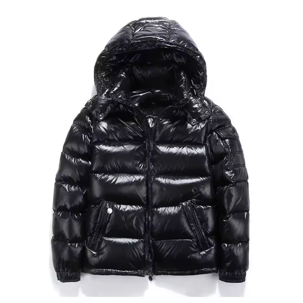 Black Bubble Windproof Waterproof Winter Puffer Jacket Down