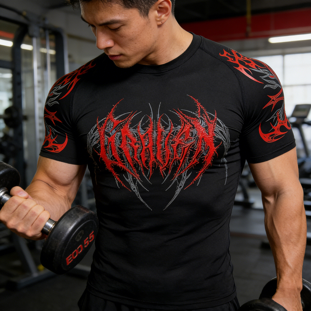 Herren Leichtes Kompressionsshirt Feuchtigkeitsregulierend