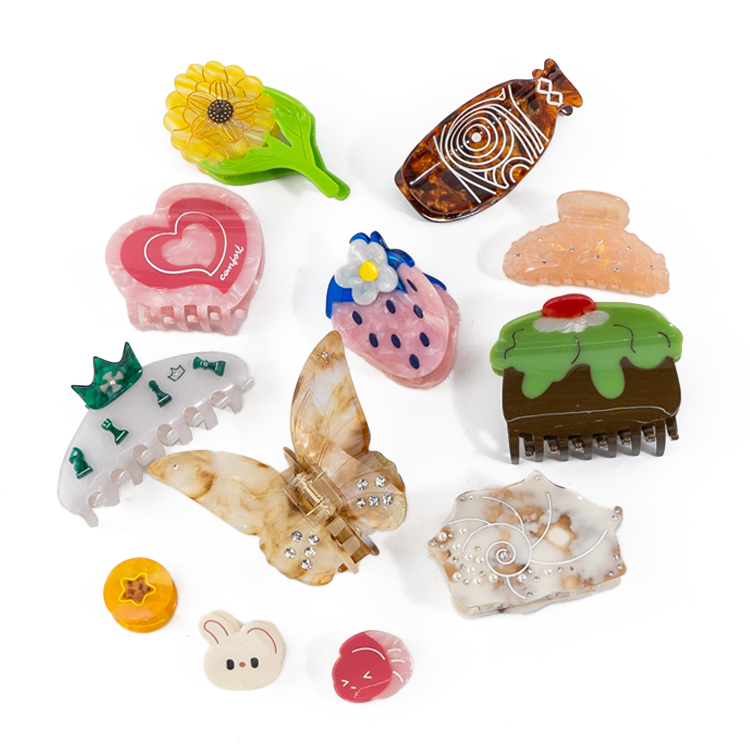Personalized Acetate Hair Accessories Clips Claws Professional Women's