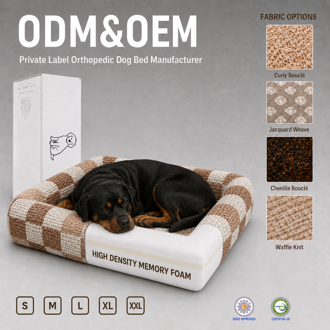 Orthopedic Memory Foam Dog Bed Washable 2
