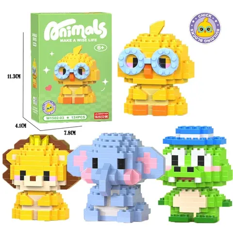 Small Animal Series Building Blocks with Box