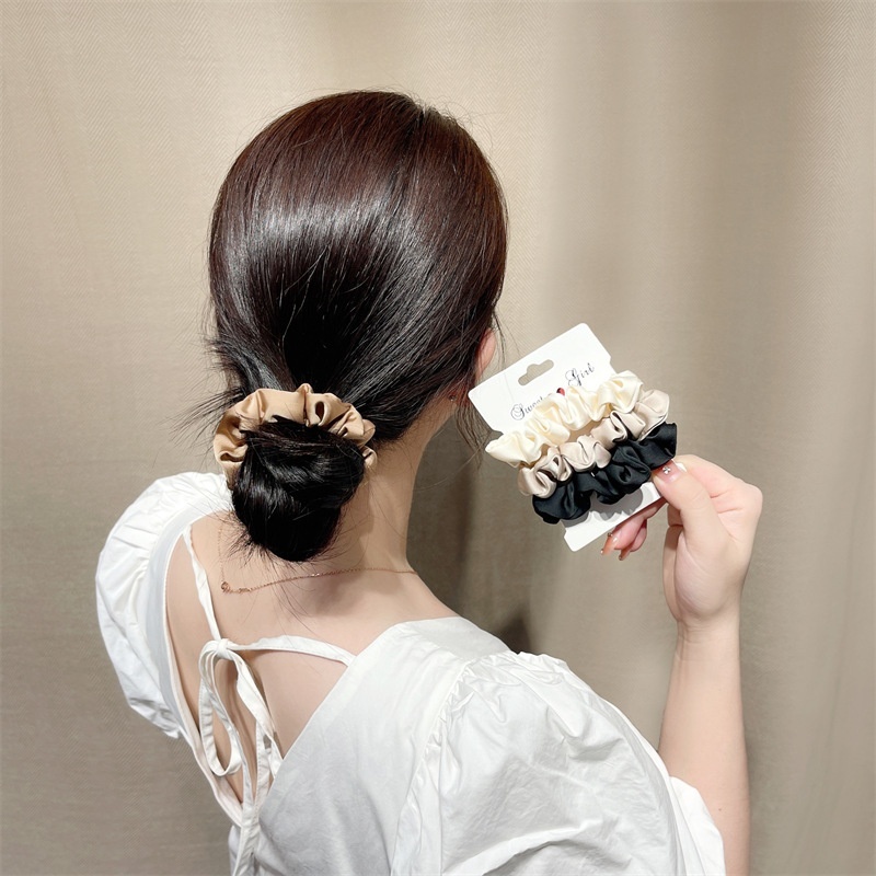 6-Piece Multicolor Satin Scrunchies Set 3