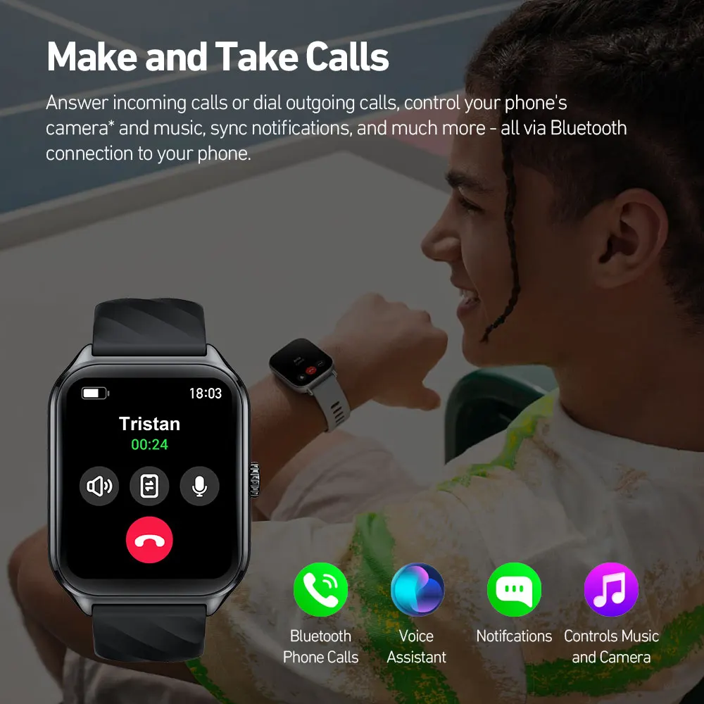 Smartwatch with Voice Calls 1.94-Inch AMOLED 2