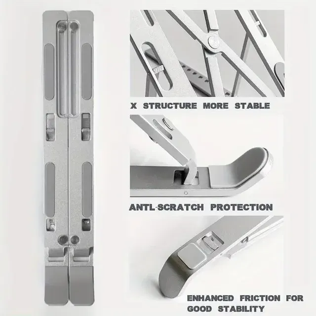 Aluminum Laptop Stand With 6 Height Levels 4