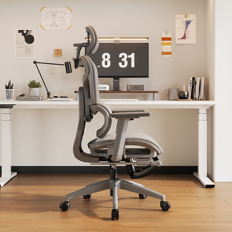 Ergonomischer Netz-Bürostuhl mit verstellbarer Kopfstütze 2