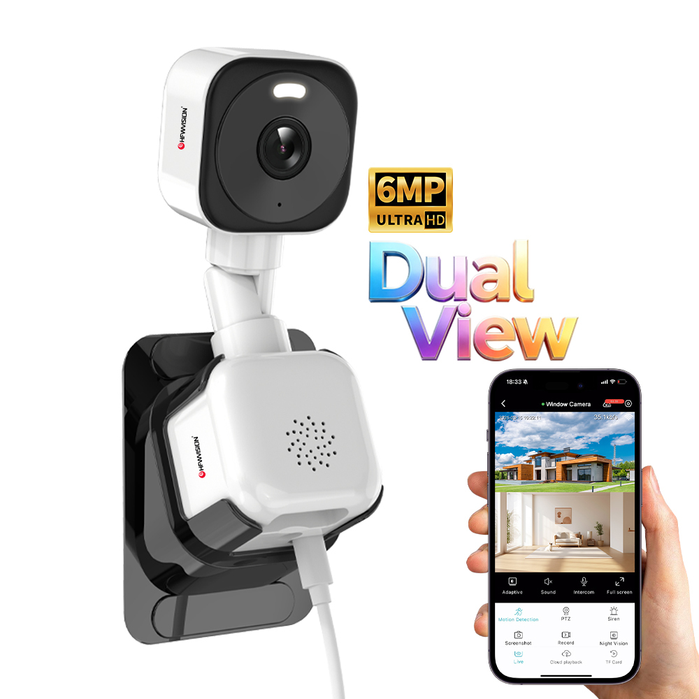 Dual View Window Security Camera Stick on Glass