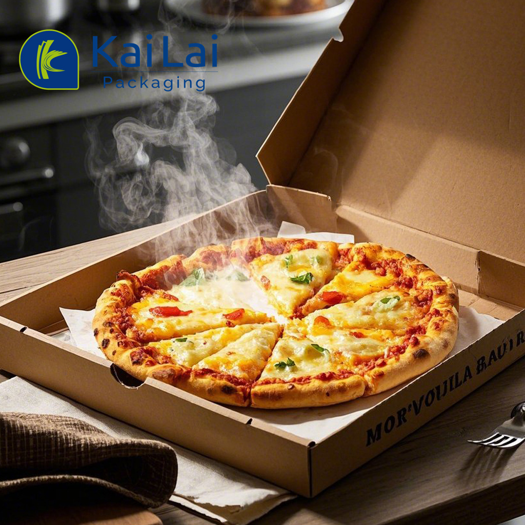 Glossy Laminated Recycled Portable Pizza Box 4