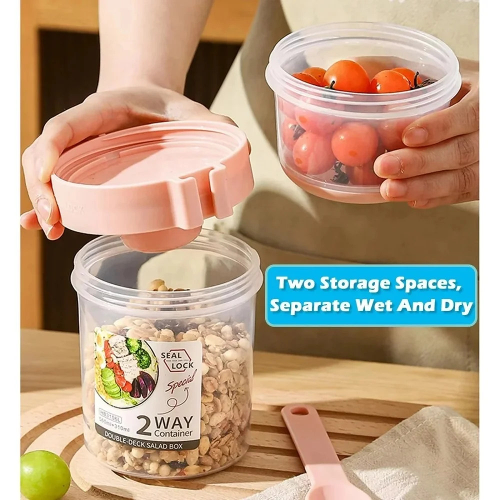 Tragbare Salat Tasse Frühstück Lebensmittel Stratifikation Joghurt Getreide 2
