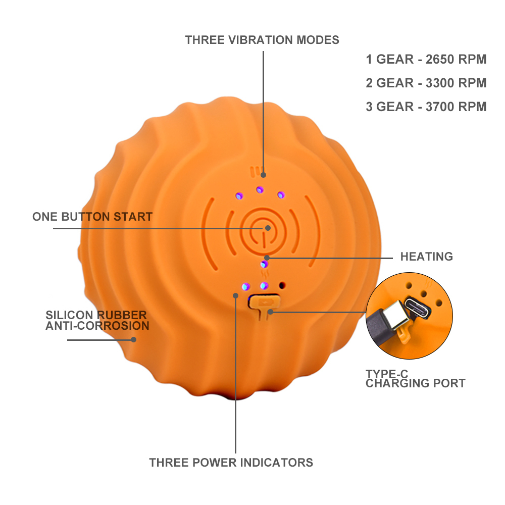 Collapsible Vibrating Yoga Foam Roller 2