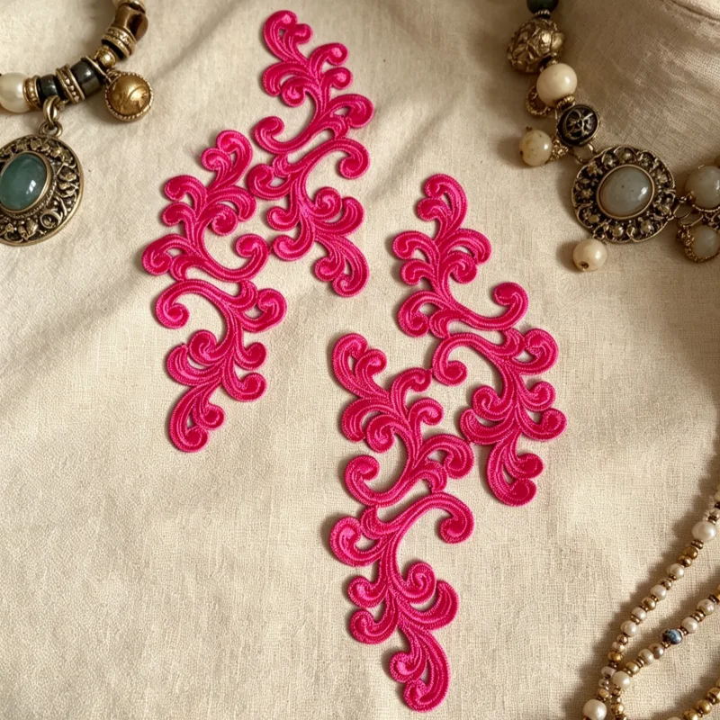 2 Paar Exquisite Bestickte Kleideraccessoires für DIY-Projekte die