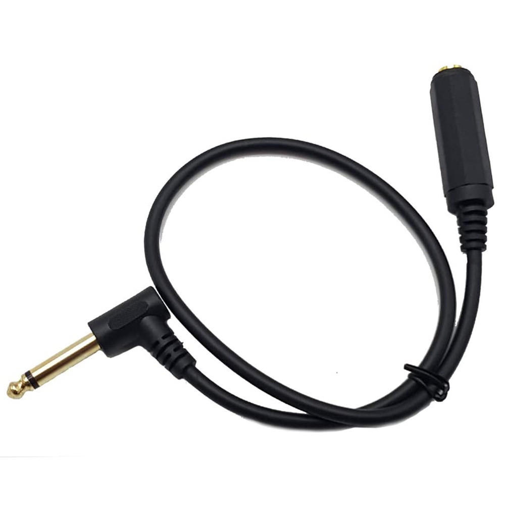 Microphone Audio Male To Female Mono Elbow Cable