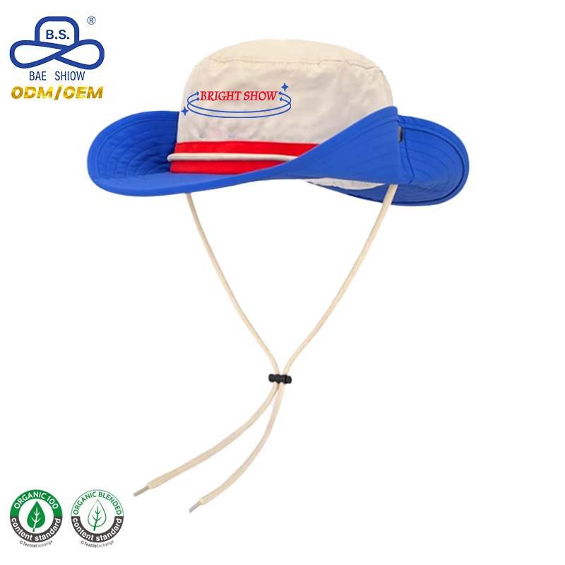 Colorblocked Wide Foldable Brim UV Protection Bucket Hats