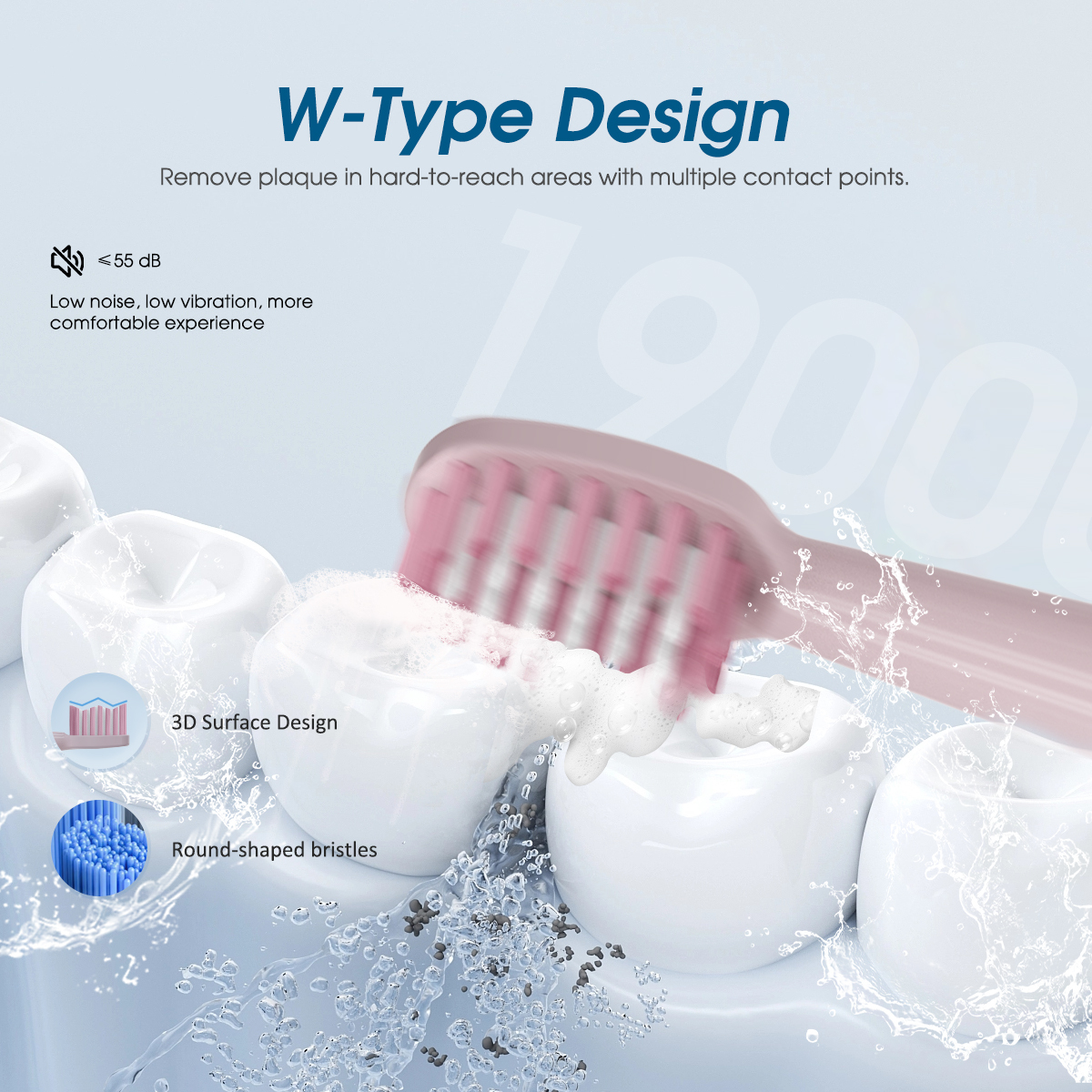 Rechargeable IPX7 Adult Electric Toothbrush 3