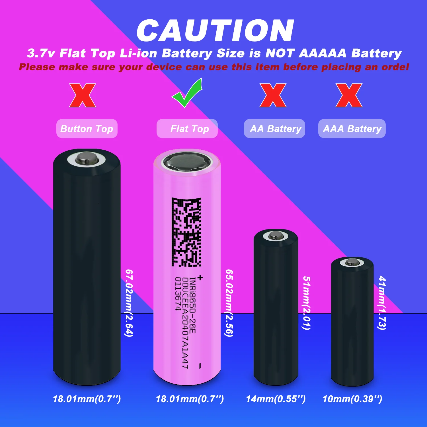 Neue 18650 2600mAh Batterie 3 7V 10A Entladung 4
