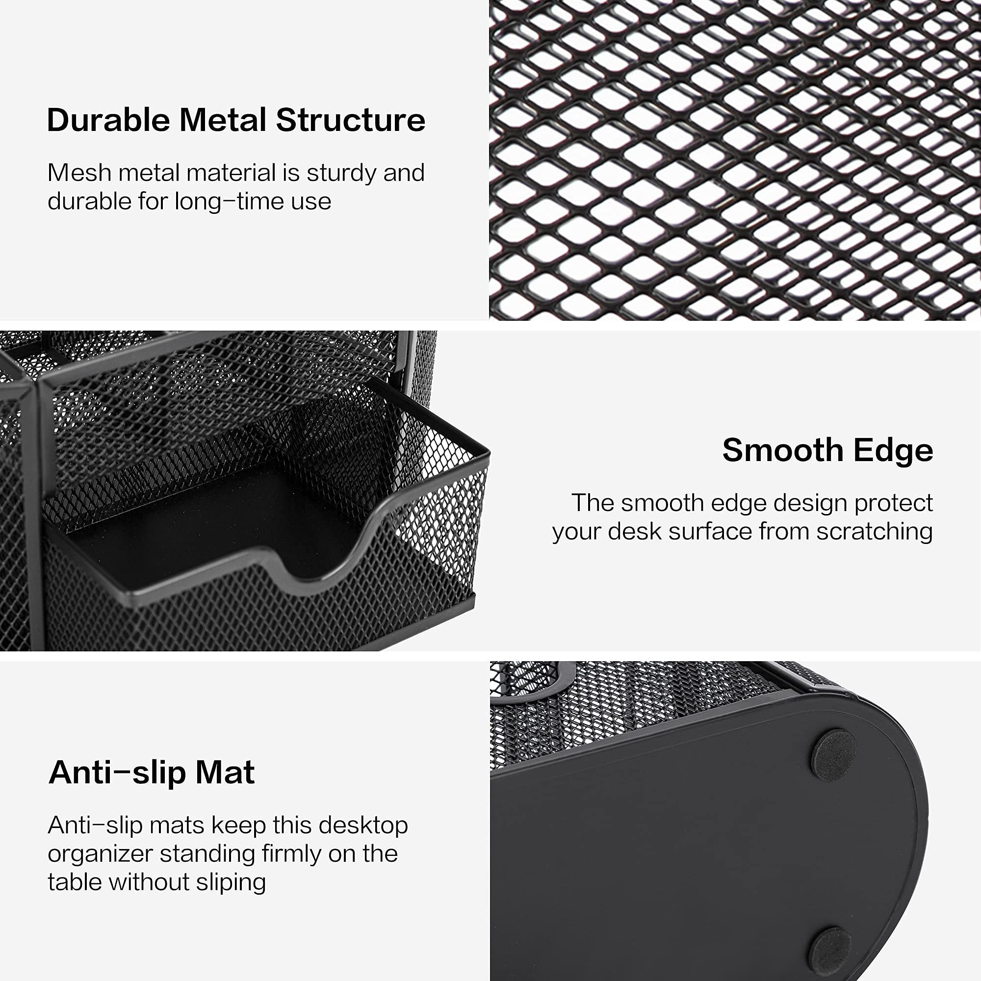 Mesh Desk Organizer with 6 Compartments 2