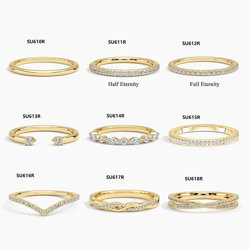 Stackable Moissanite Tennis Ring Silver