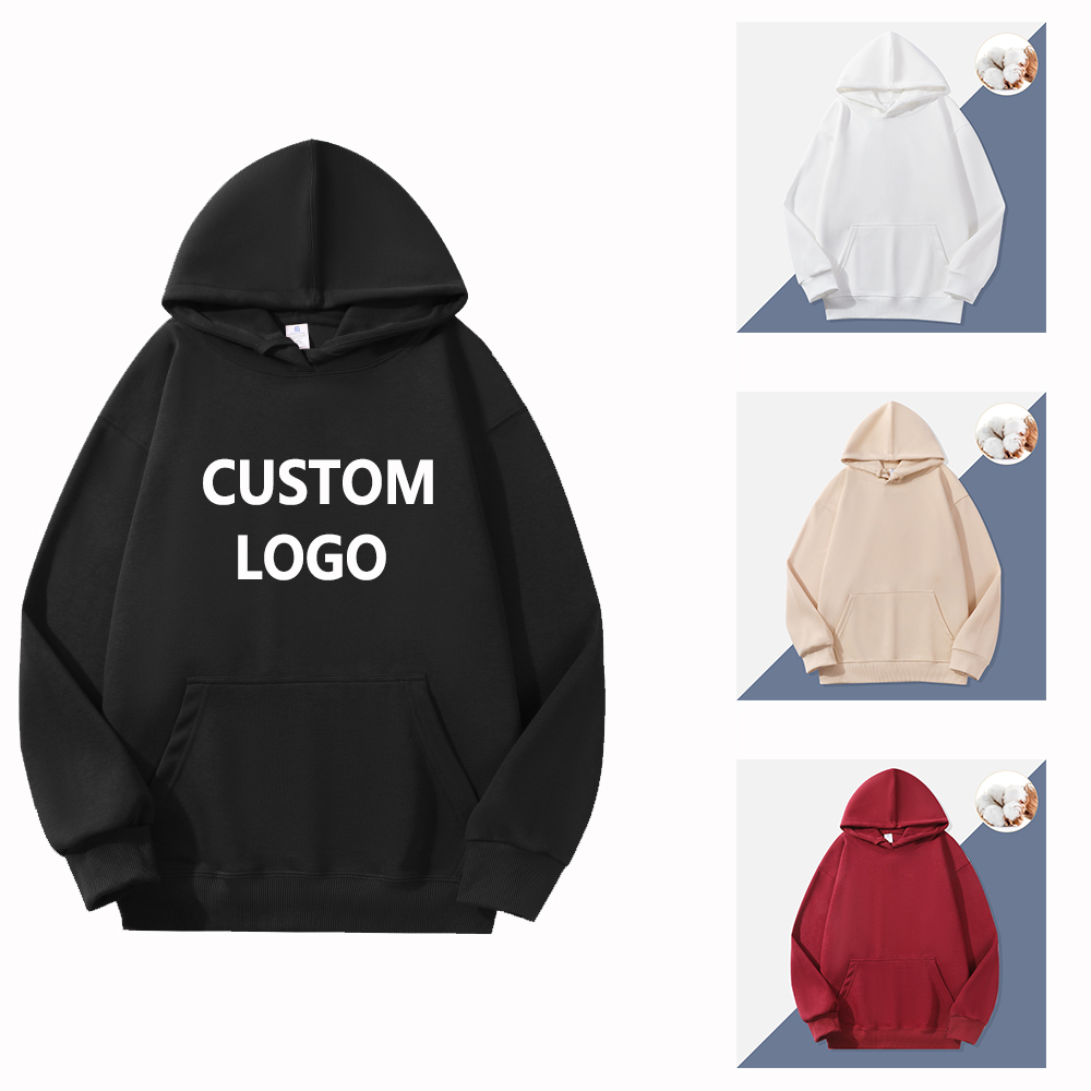 Embroidered Men's Winter Hooded Sweatshirt