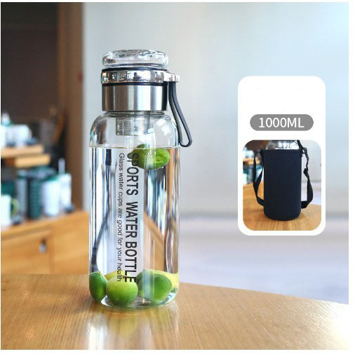 1000ML Glass Tea Tumbler With Infuser -1Liter Water 2
