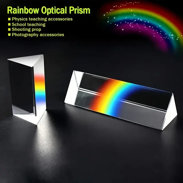 Educational Glass Prism for Physics Lessons 2