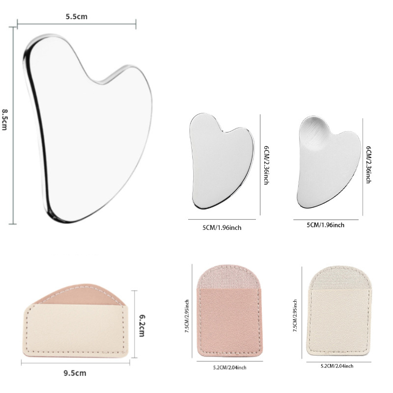 Stainless Steel Facial Gua Sha Massage Set 2