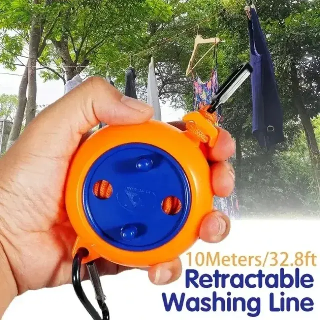 Einziehbare Wäscheleine, 10 m, rutschfest 2