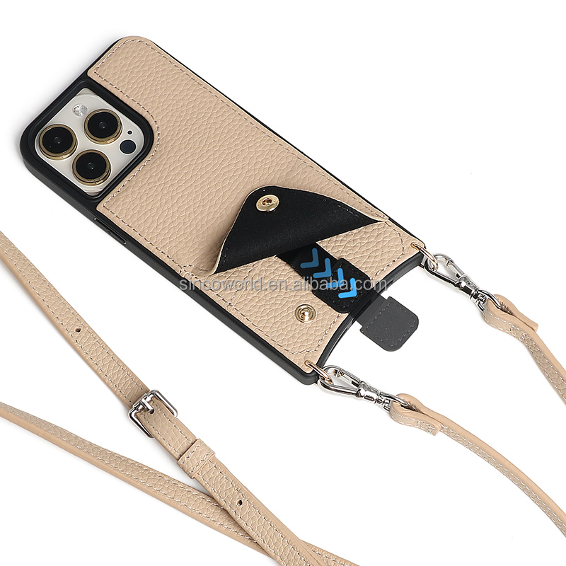 Genuine Leather Phone Case with Strap 2