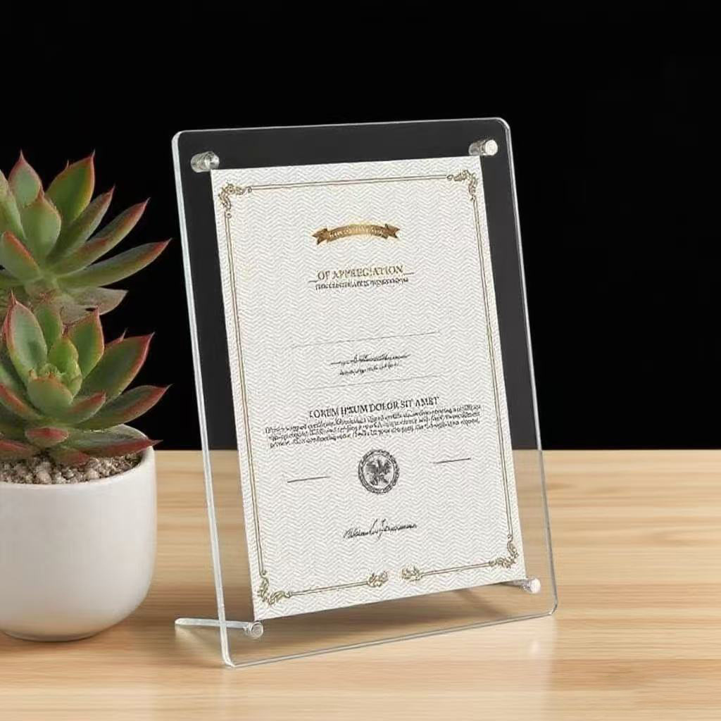 Transparent Acrylic Certificate Picture Frame 4