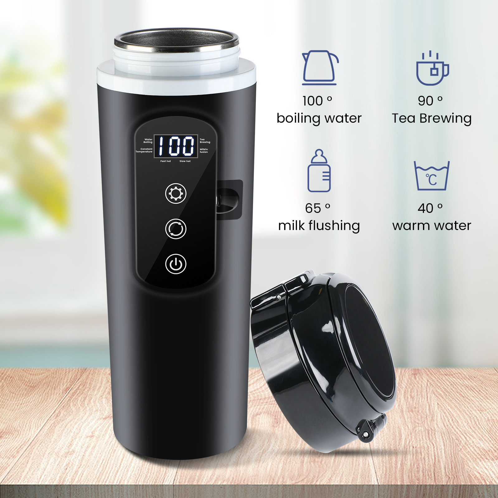 Car Heated Insulated Stainless Steel Bottle 3