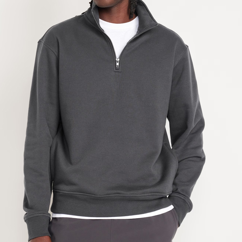 Men's Oversized Fleece Quarter Zip Sweatshirt