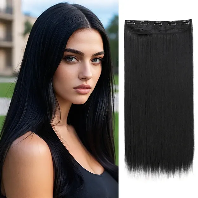 61cm Synthetic Clip-In Hair Extension 2