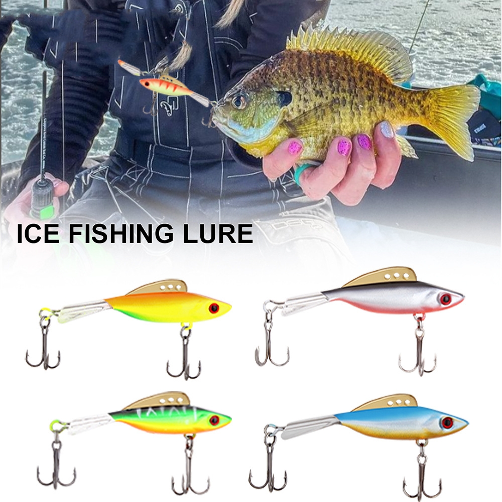 FISHKING Ice Fishing Bait Lure Treble Hook Jig