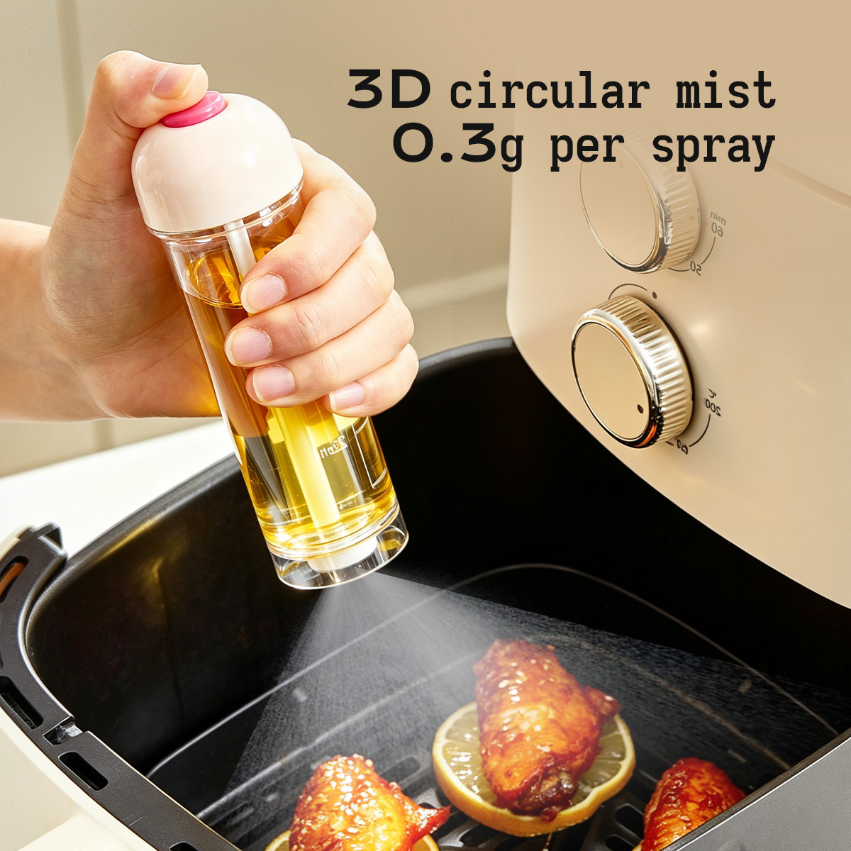 Kitchen Oil Sprayer Bottle 100ml Fine Mist 3