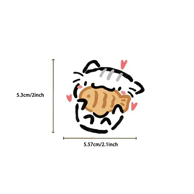 54 Kawaii Transparent Cat Stickers, Waterproof 1