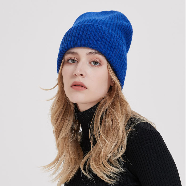 Ribbed Merino Wool Knit Beanie 3