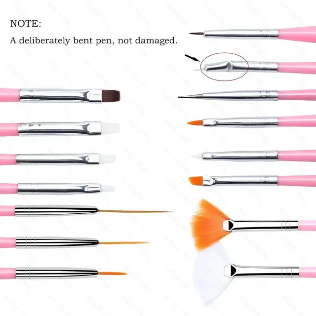 15 or 20-Piece Nail Art Brush Set 3