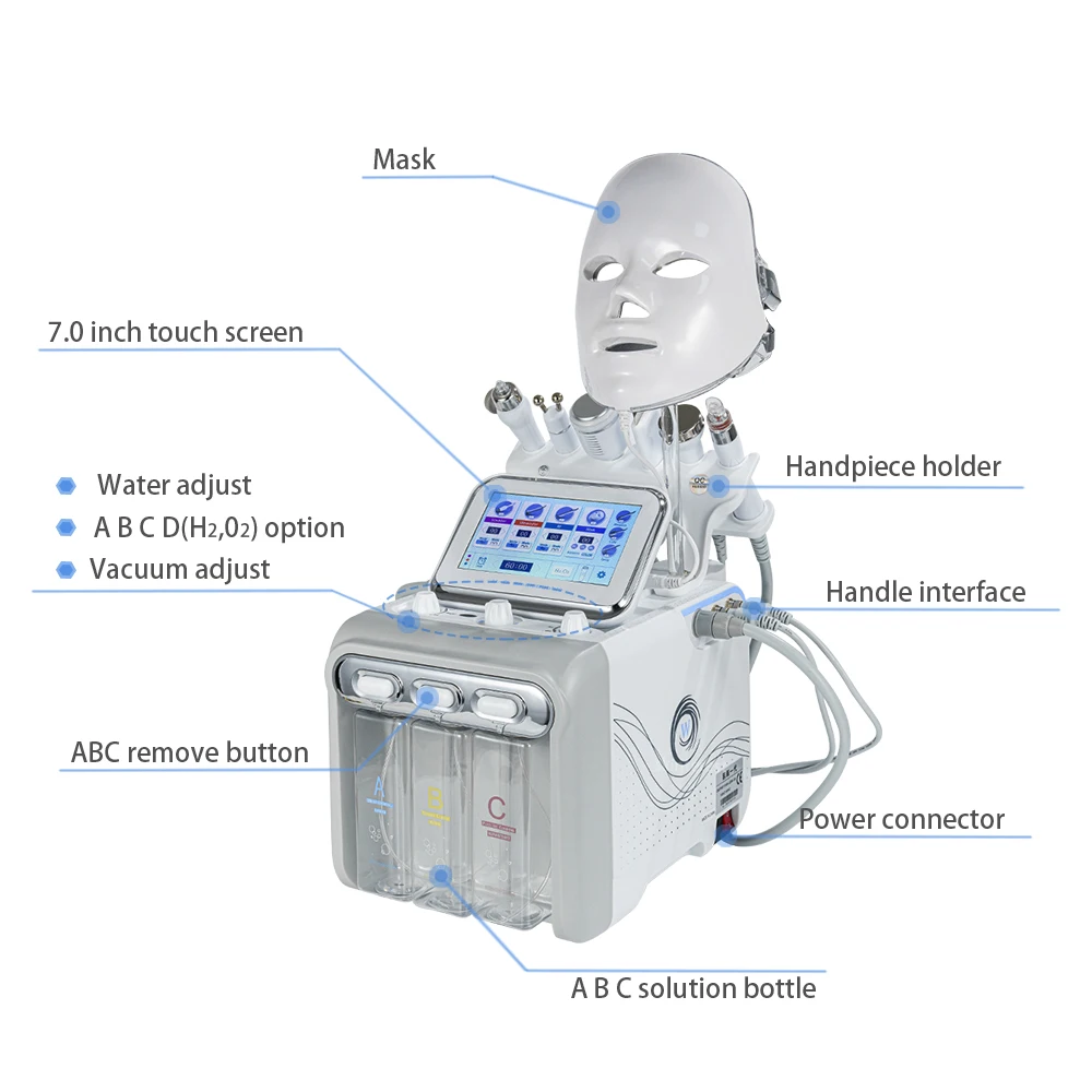 7-in-1 Dermabrasion Peel Spa Gesichtsmaschine Hautverjüngung Hydro Aqua 2