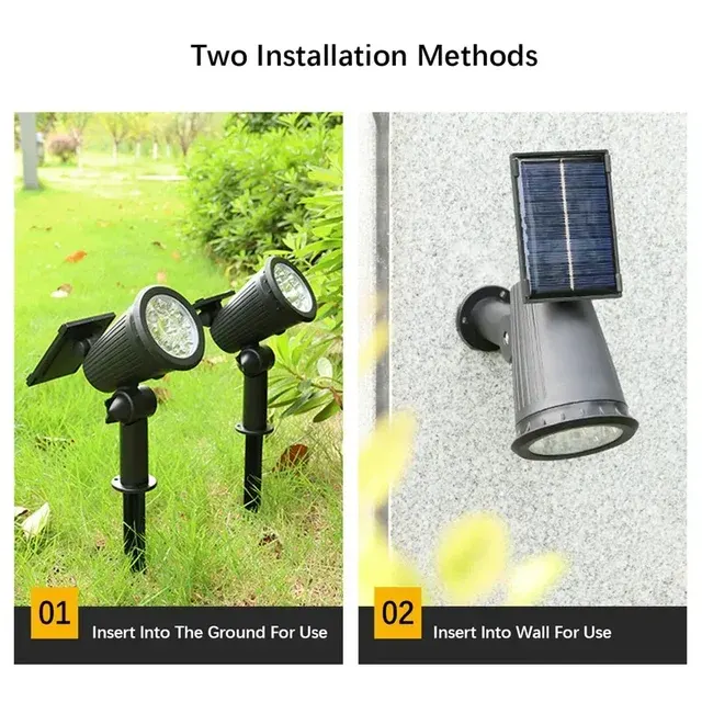 9-LED Solar Spotlight for Outdoors 1