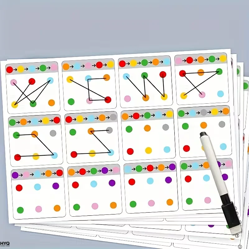 Wiederverwendbare Lernkarten A4 12 Seiten Löschbarer Stift Visuelle 2