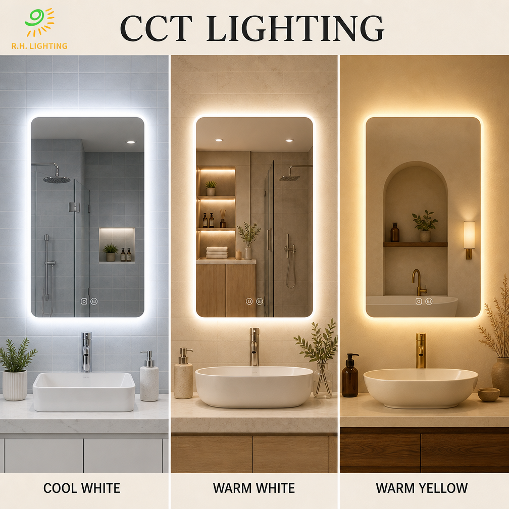 Dimmable LED Bathroom Mirror 50x70cm Anti-Fog 2