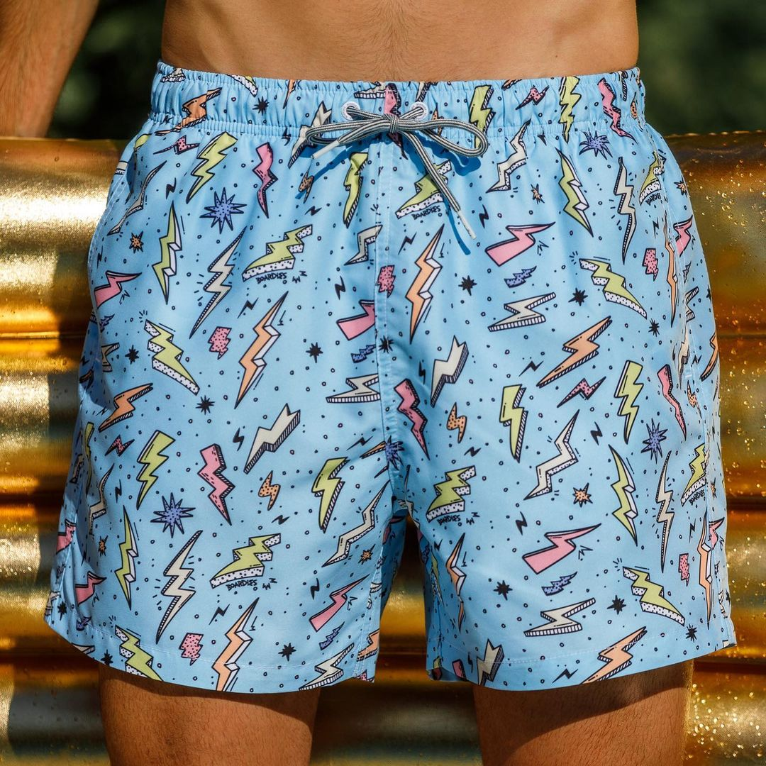 Tie-Dye Print Men's Surf Swim Shorts