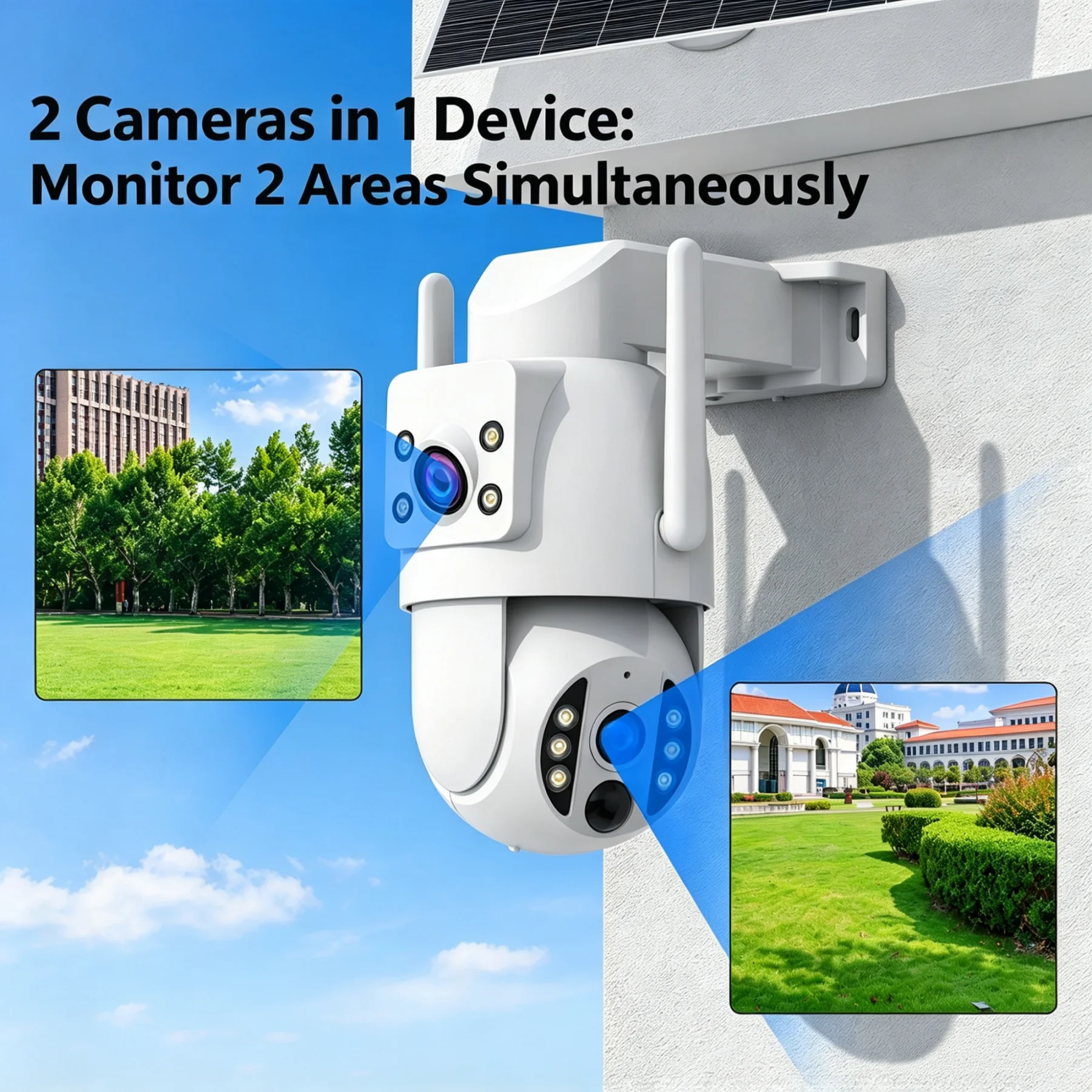 4K Solar Outdoor Dual-Lens Security Camera 3