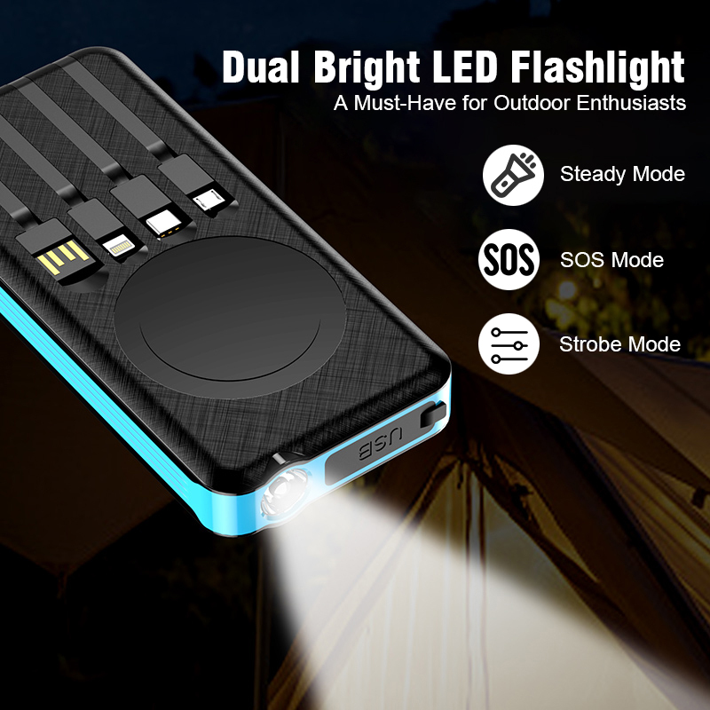Solar Power Bank 10000mAh with LED Light 3