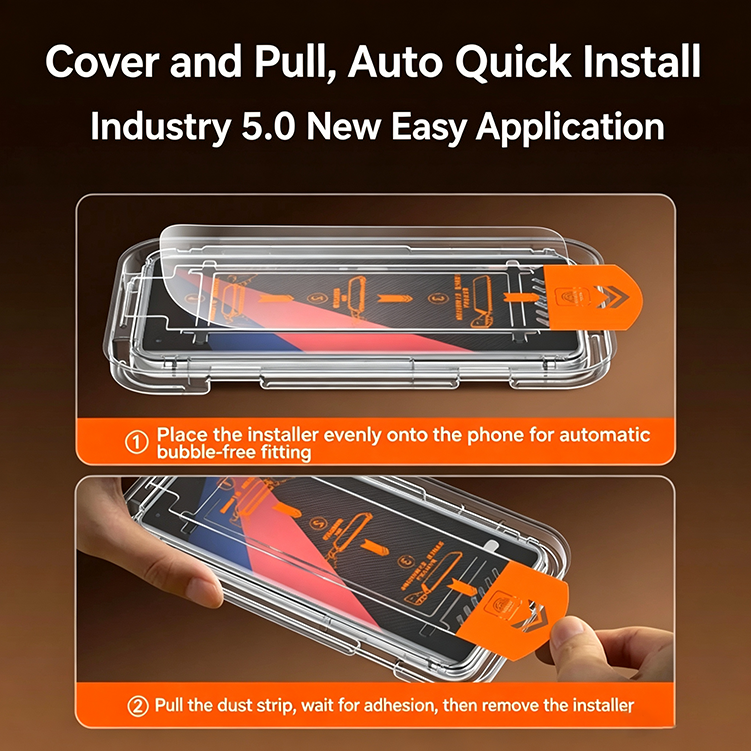 Dust-free Tempered Glass Screen Protector Installation Kit for 2