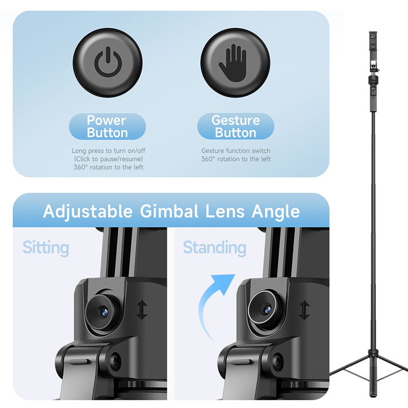 C17 AI Face Tracking Gesture Control 360-degree Adjustable 2
