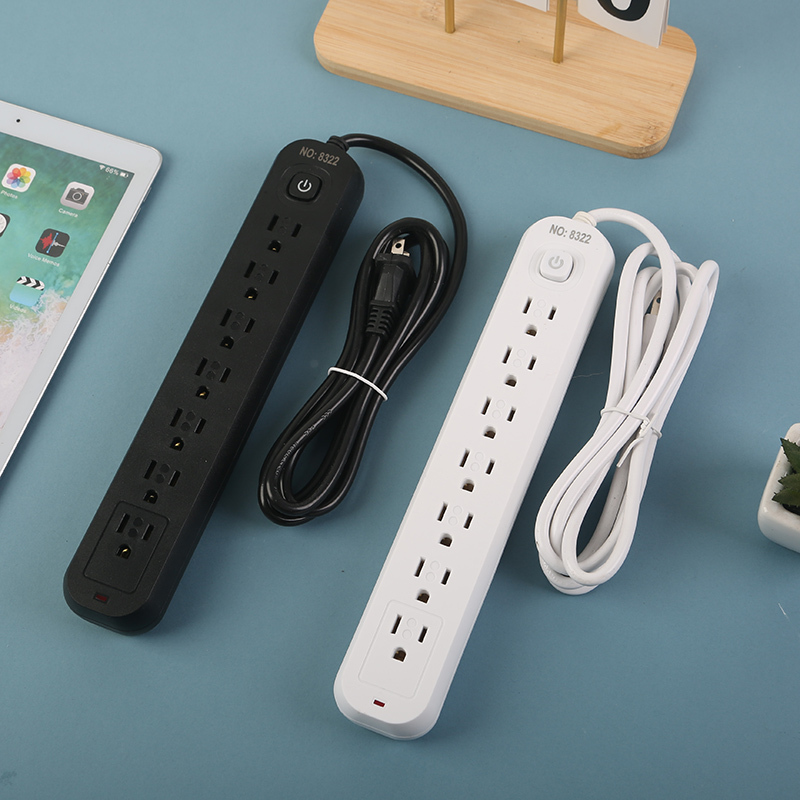7-Outlet Power Strip with USB-C and USB 2