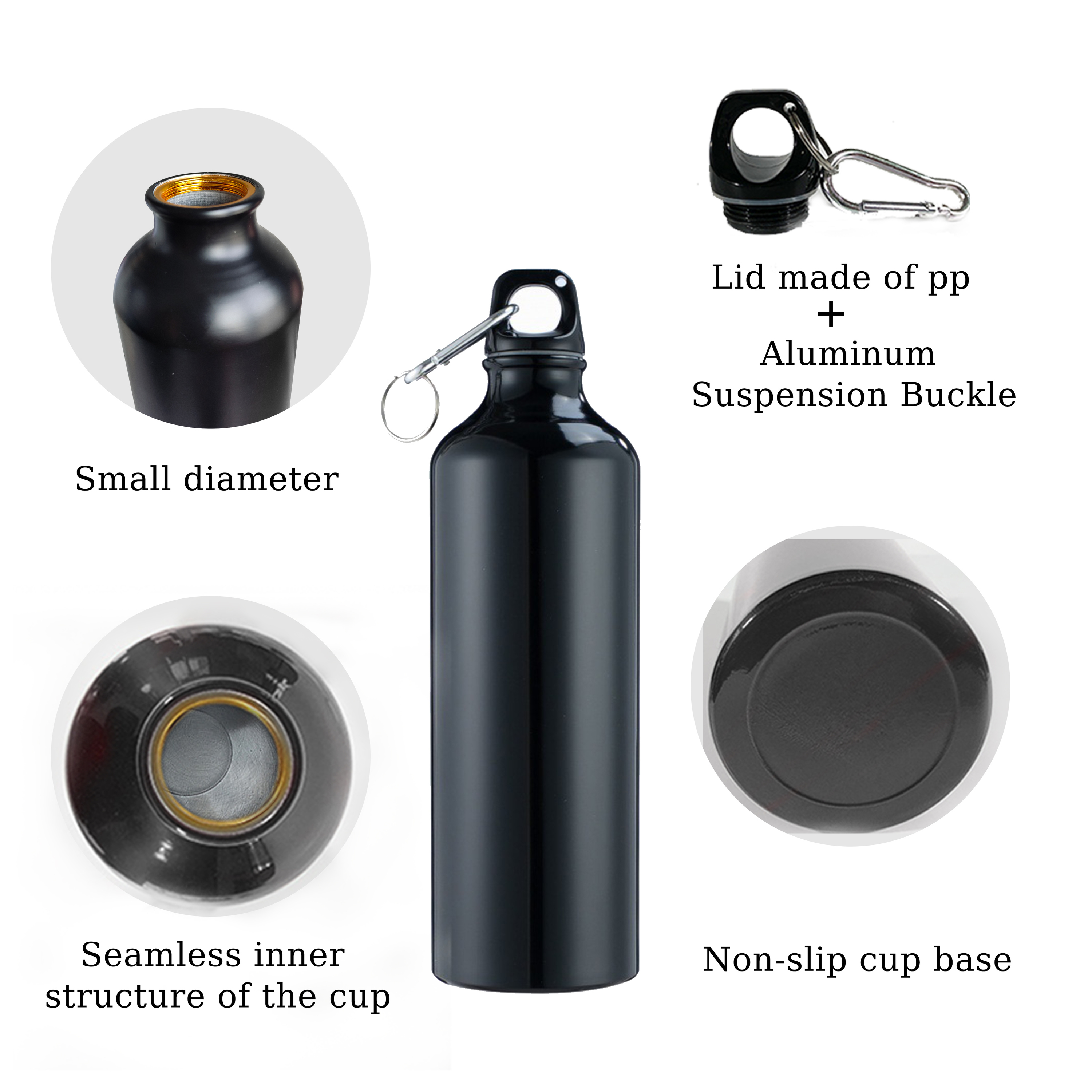Leakproof 500ml Aluminum Water Bottle 2